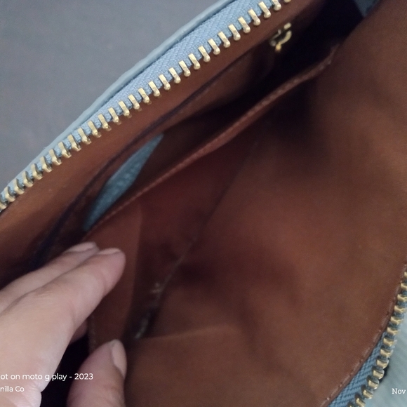 Fossil Women's Crossbody Bag Leather Vintage Blue Small - Picture 8 of 13